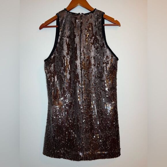 ZARA LIMITEDĀ EDITION SEQUIN DRESSāCHOCOLATEāBROWNāSIZEāMEDIUM - Picture 3 of 7